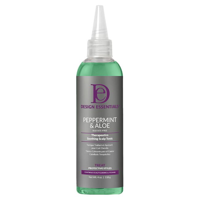 DESIGN ESSENTIALS PEPPERMINT & ALOE SOOTHING SCALP CARE TONIC 4OZ