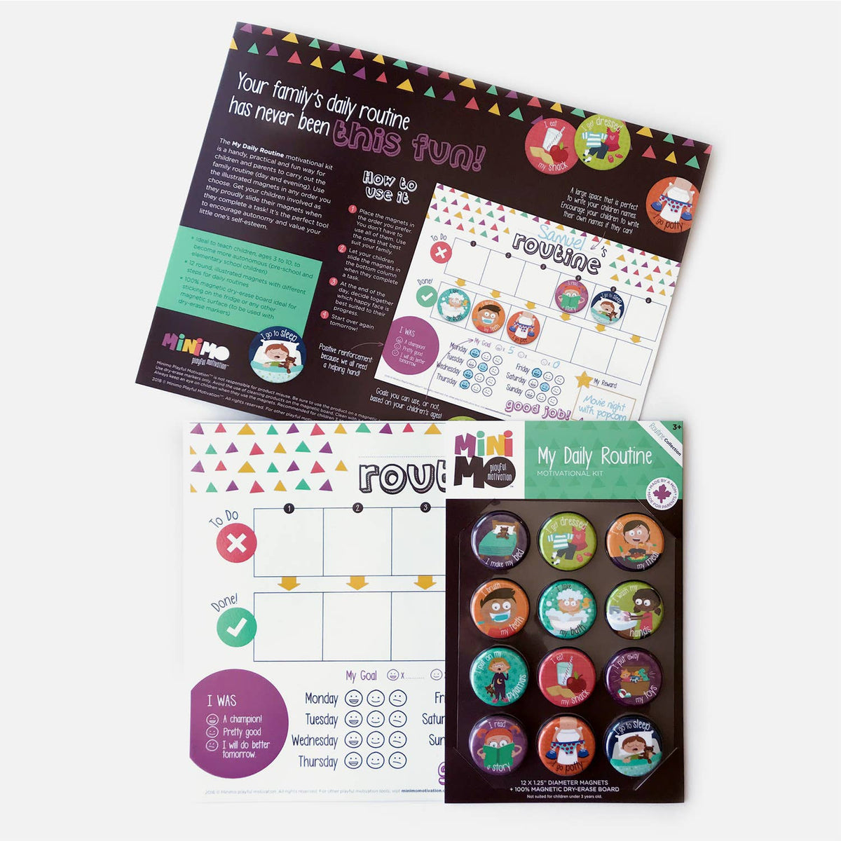 Minimo Playful Motivation - My Daily Routine - Canadian Brand - Ages 3–10