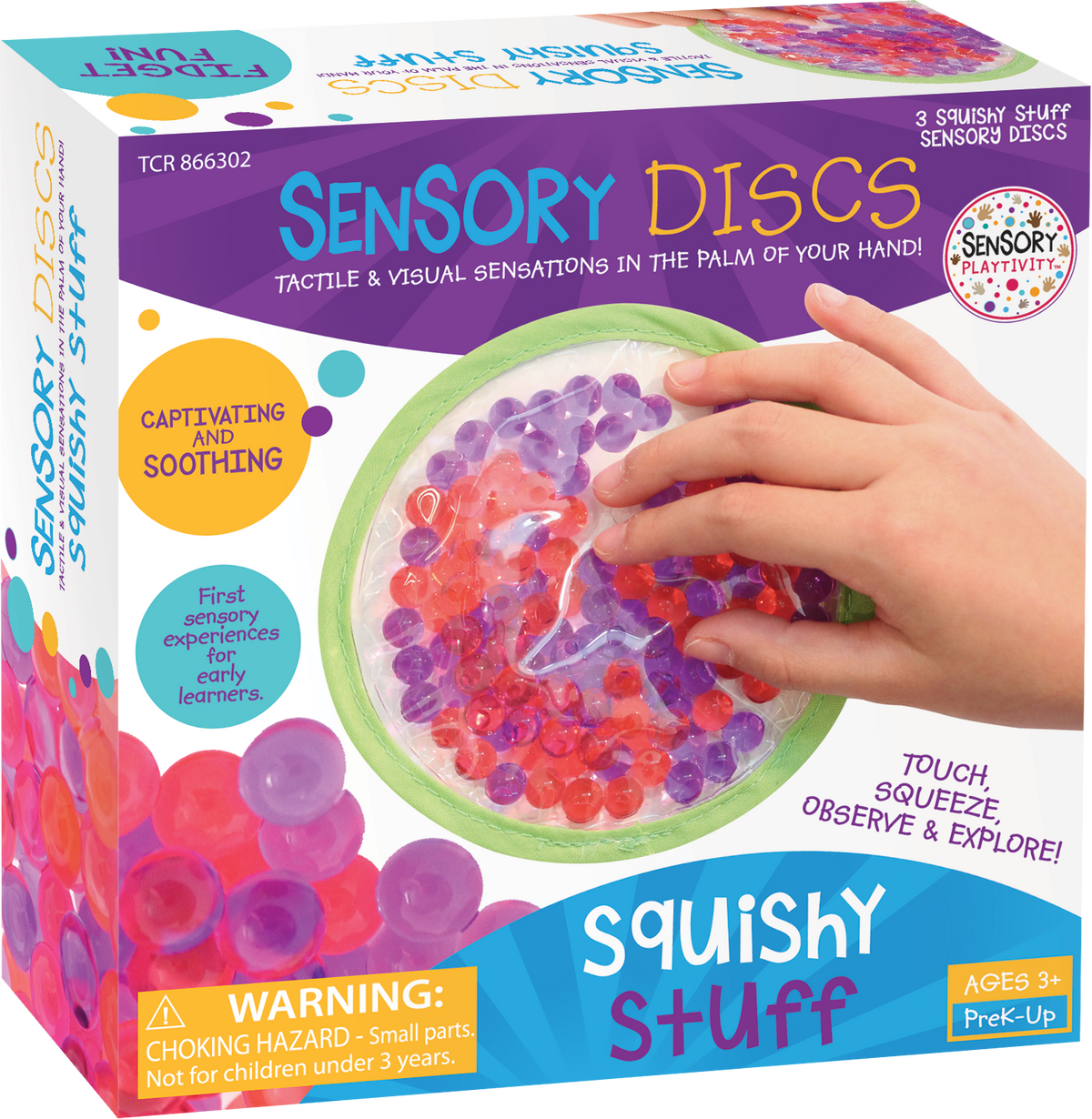 Teacher Created Resources - Sensory Playtivity™ Sensory Discs: Squishy Stuff - Pack of 3 - Ages 3+