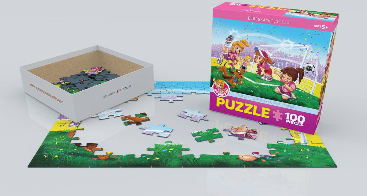 Eurographics Go Girls Go! Soccer 100-Piece Puzzle - Ages 5+