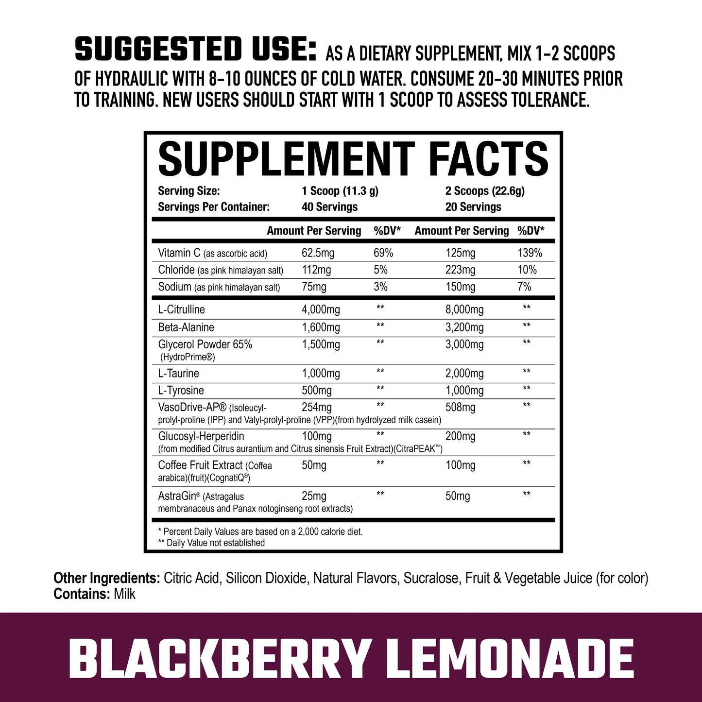 Axe & Sledge Hydraulic V2 Stim Free Pre-Workout