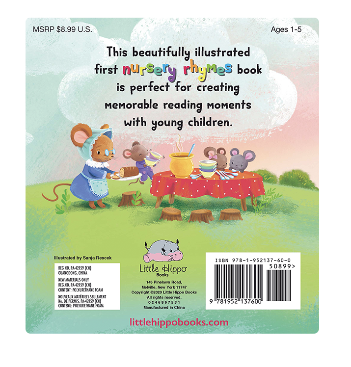 Little Hippo Books - My First Book of Nursery Rhymes - Children's Padded Board Book - Ages 0–5