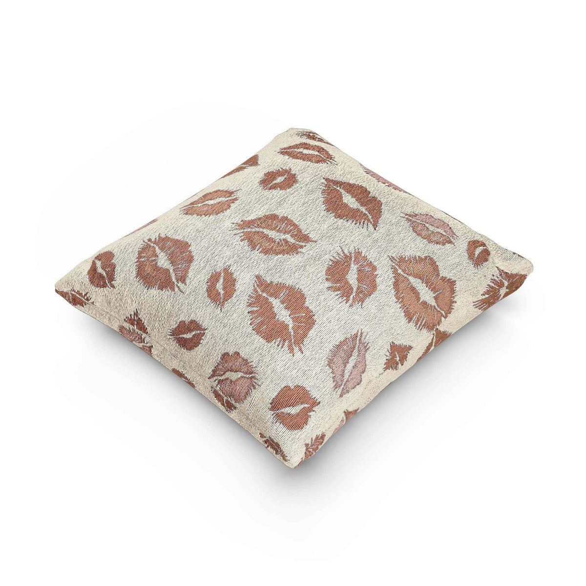 Kiss Pattern Woven Pillow | Decorative Throw Pillow for Home & Outdoor