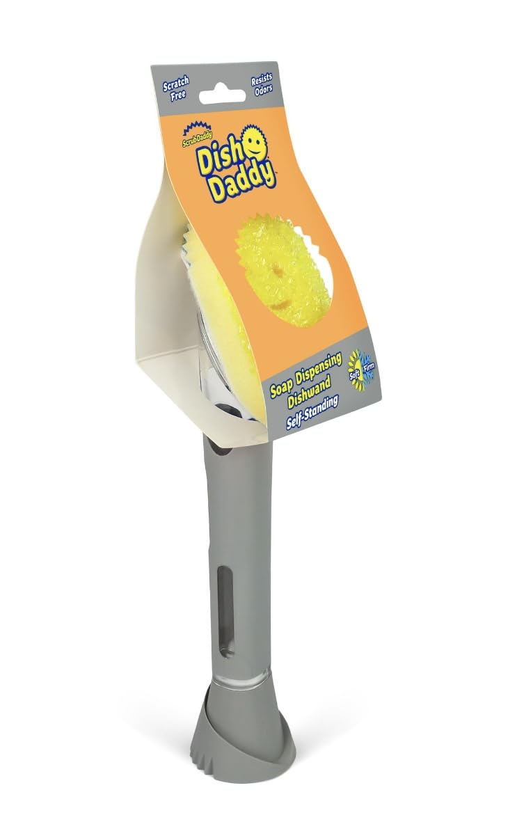 Scrub Daddy Self- Standing Soap Dispensing Dishwand, Silver ๐ All In One Marketplace Canada