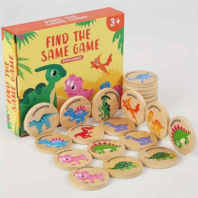 KiddieKickz - Dinosaur Memory Matching Game - Ages 3+