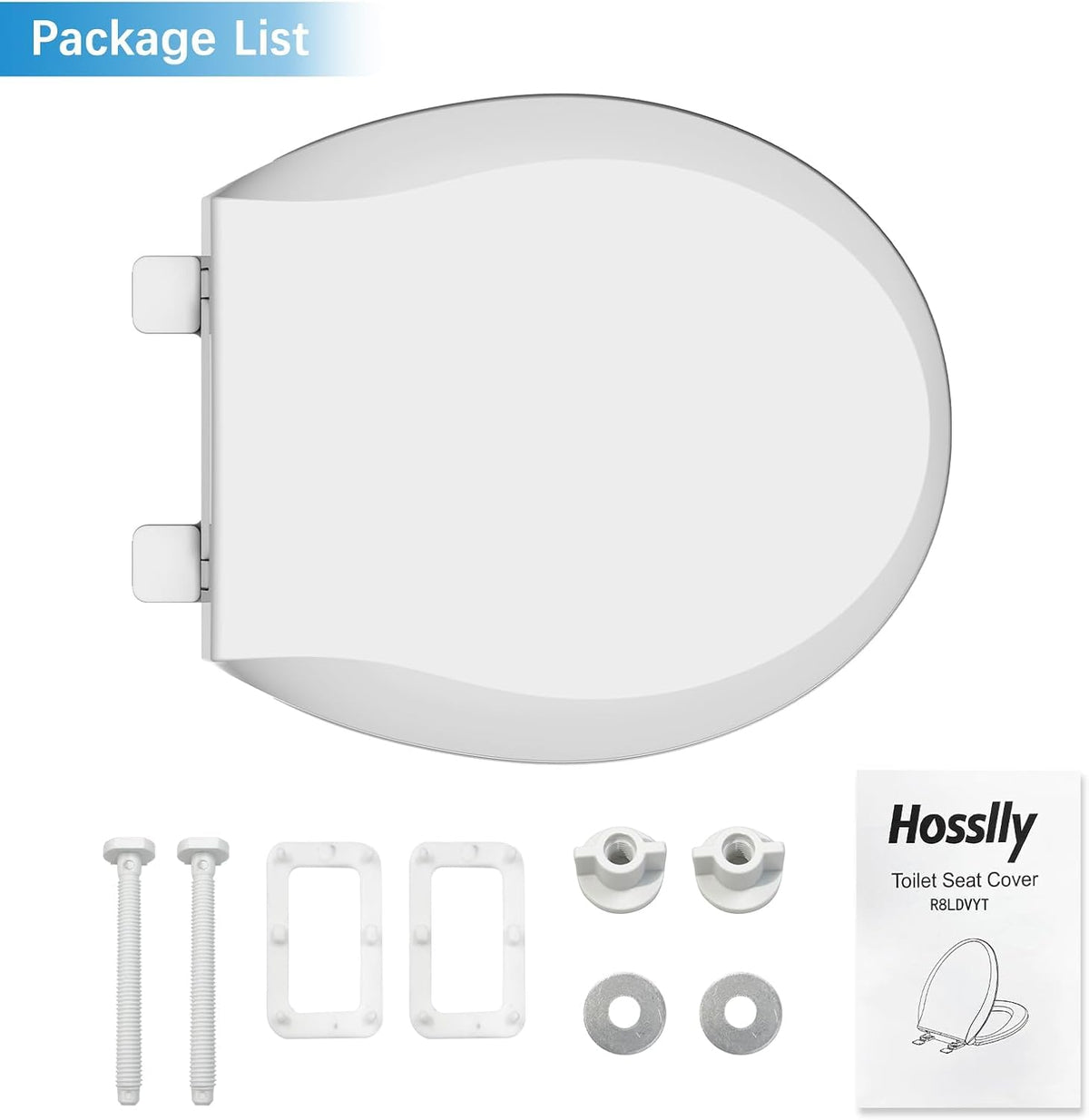 Soft Close Commercial Toilet Seat โ 17 Round, Thickened White PP, Quiet Lid, Easy Install & Clean, Never Loosen, Restroom Grade, Fits Most Standard Toilets โ Size: 17/19" ๐ All In One Marketplace Canada