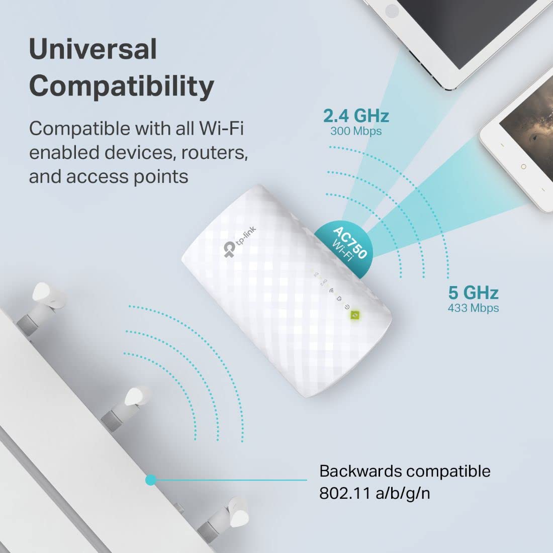 TP-Link AC750 WiFi Extender (RE220) - Covers Up to 1,200 Sq.ft and 20 Devices, Up to 750Mbps, Dual Band WiFi Range Extender, WiFi Booster to Extend Range of WiFi Internet Connection ๐ All In One Marketplace Canada