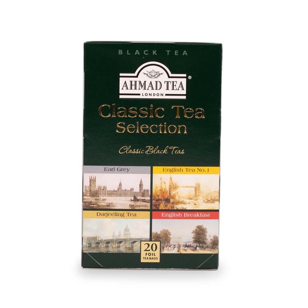 Ahmad Tea Variety Gift Box, 60 Foil Enveloped Teabags, Twelve Teas, 1 Count ๐ All In One Marketplace Canada