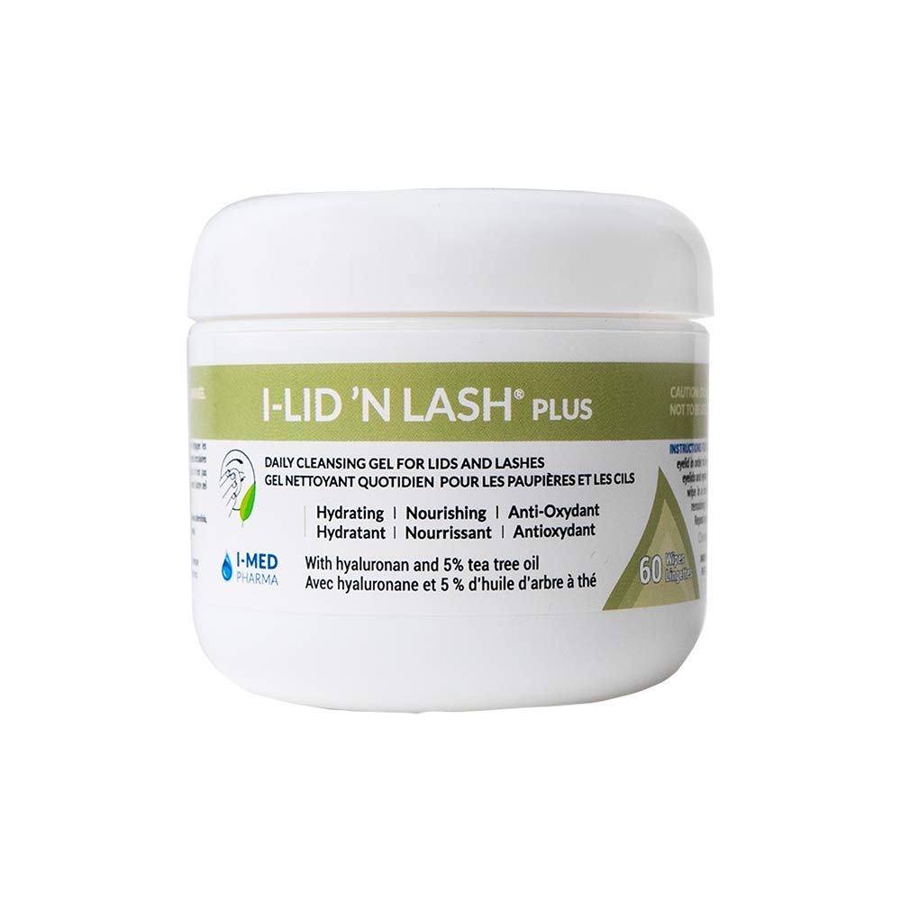 I-Med Pharma I-Lid 'N Lash | Daily Cleansing Gel for Lids and Lashes (60 Wipes) (I-Lid 'N Lash Plus) ๐ All In One Marketplace Canada