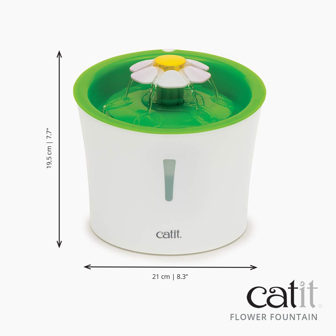 Catit Senses 2.0 Flower Fountain, 3 L Cat Water Fountain, Green ๐ All In One Marketplace Canada