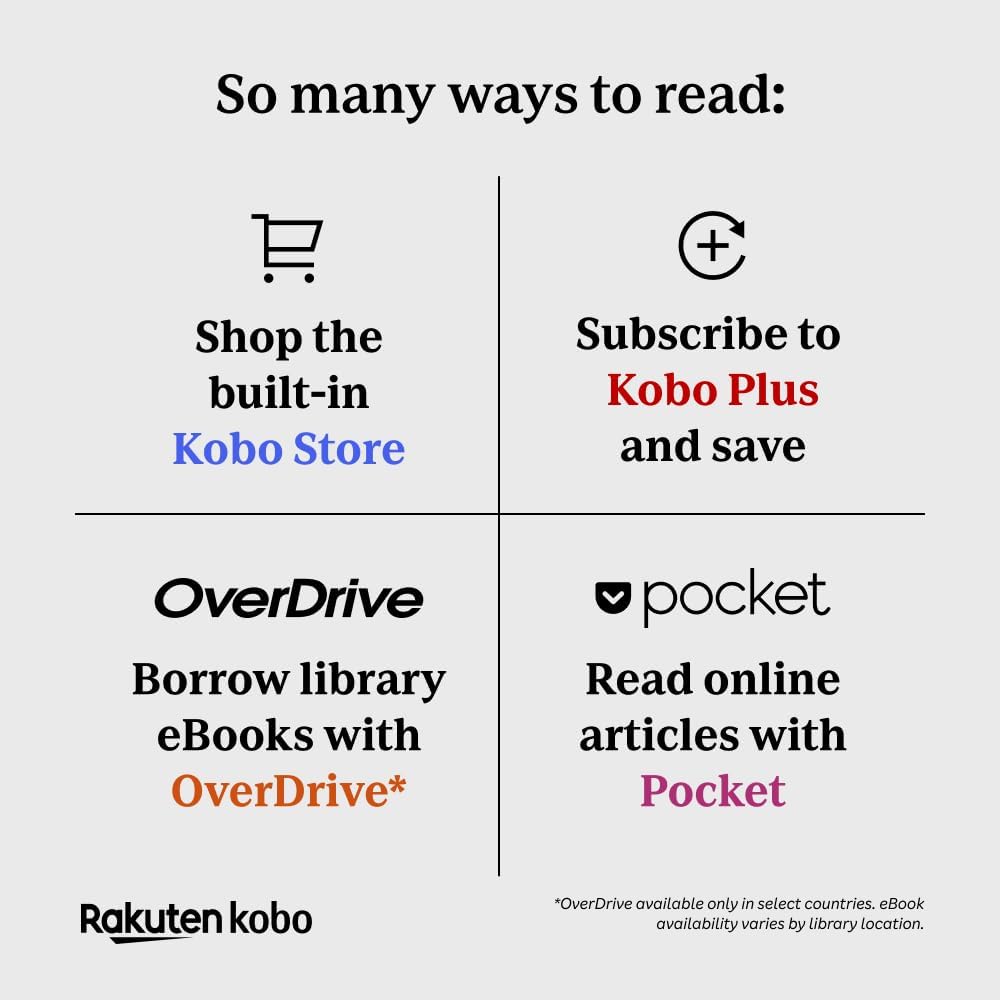Kobo Clara Colour | Colour eReader | 6โ Glare-Free Colour E Ink Kaleido 3 Display | Dark Mode Option | Waterproof | Audiobooks | 16GB of Storage (Black) ๐ All In One Marketplace Canada