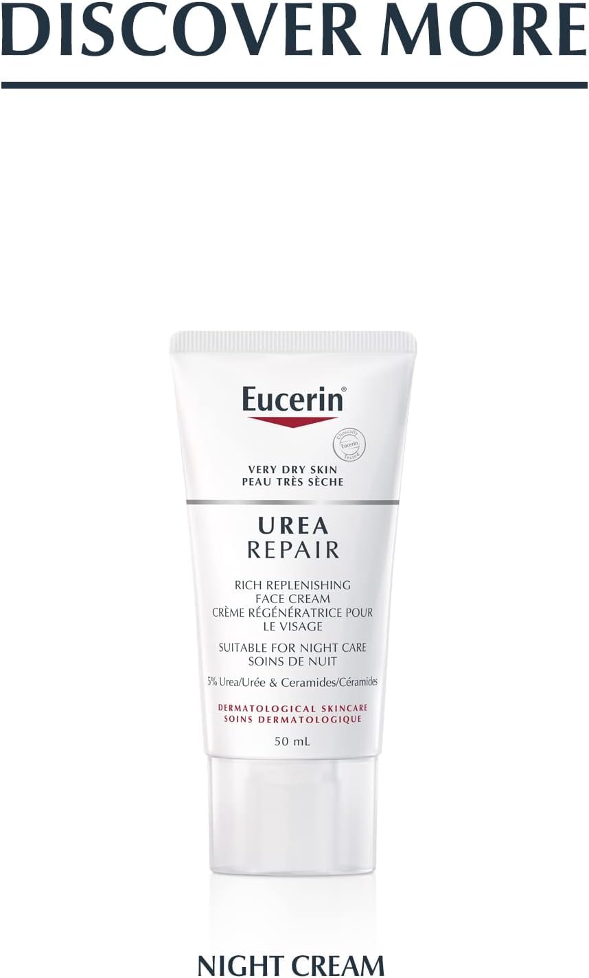 Eucerin Urea Repair Day Face Cream, 5% Urea, Non-Greasy, Dry Skin, 50mL ๐ All In One Marketplace Canada