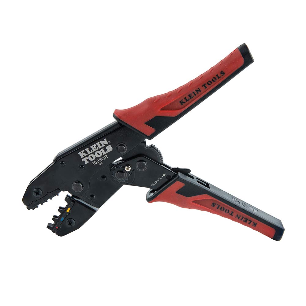 Klein Tools 3005CR Wire Crimper Tool, Ratcheting Insulated Terminal Crimper for 10 to 22 AWG Wire ๐ All In One Marketplace Canada