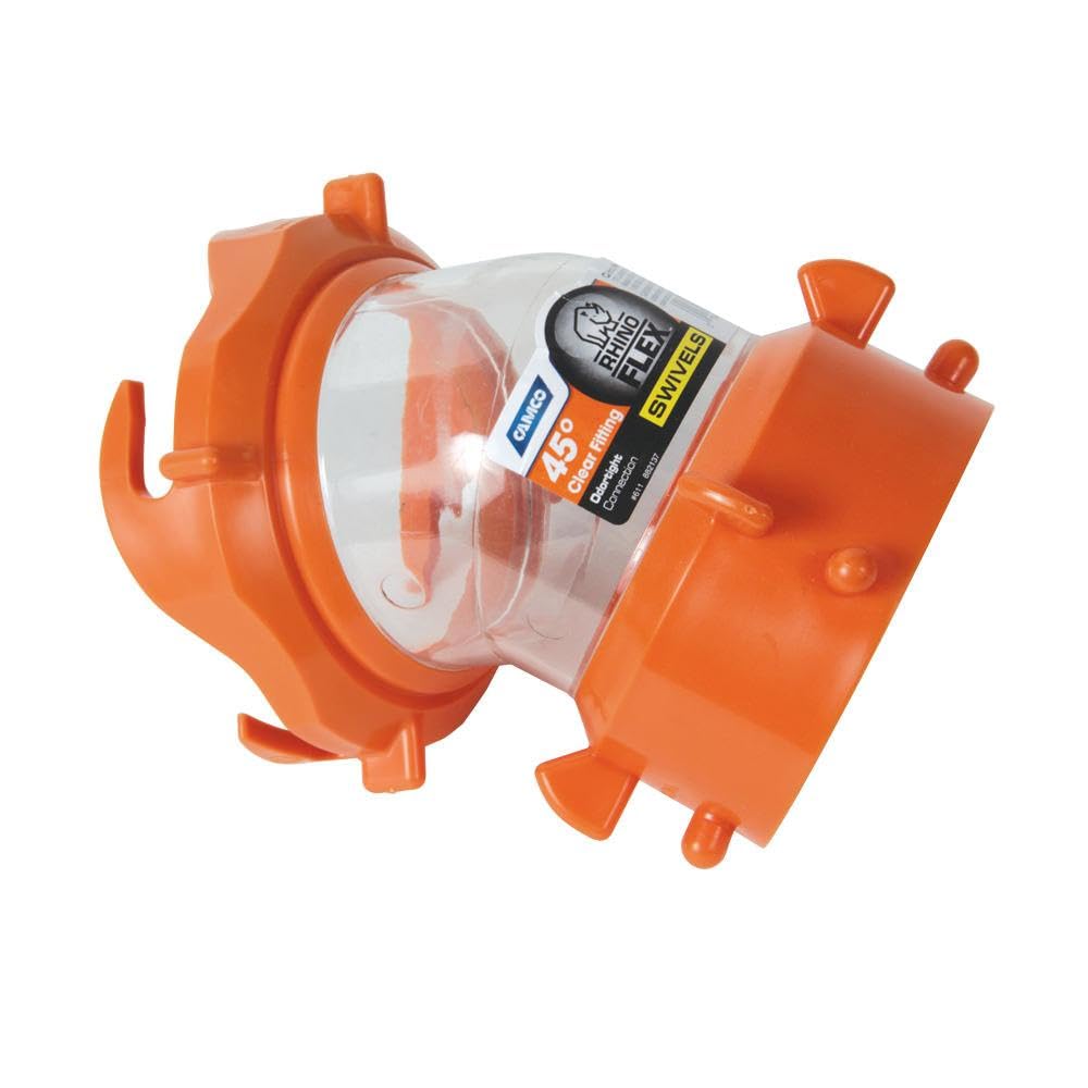 Camco RhinoFLEX Clear 45 Degree RV Sewer Hose Swivel Fitting- Allows You to See When Tank is Empty, Odor Protection; Durable and Secure Connection (39847) ๐ All In One Marketplace Canada