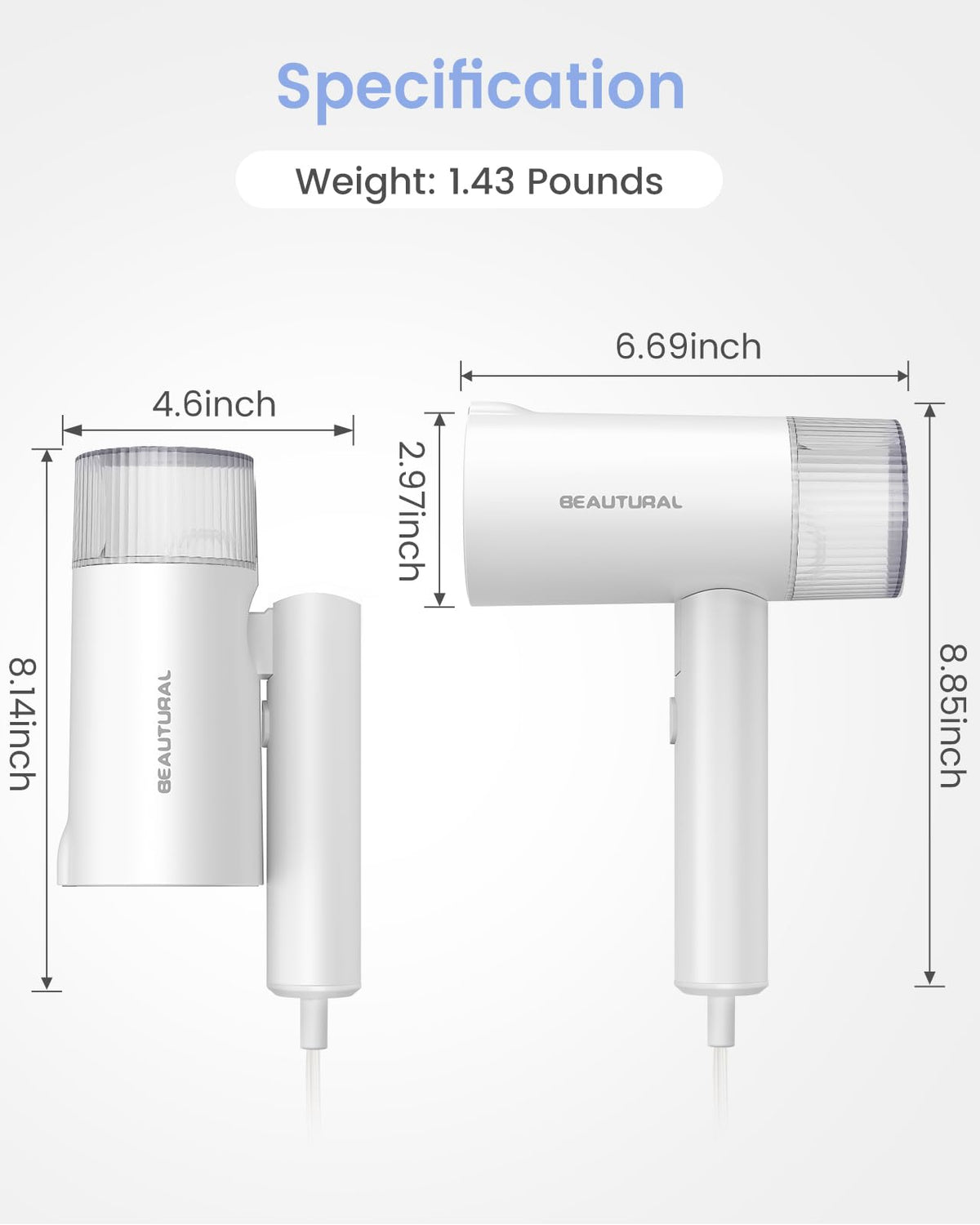 BEAUTURAL Steamer for Clothes, Foldable Handheld Clothing Wrinkles Remover for Garments, 30-Second Fast Heat-up, Portable Fabric Steamer for 120V Countries, Not for Use in 220V Such as Europe ๐ All In One Marketplace Canada