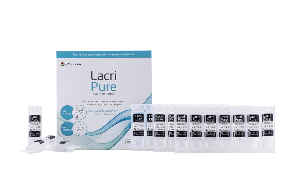 LacriPure Saline Solution 98x5ml vial Box ๐ All In One Marketplace Canada