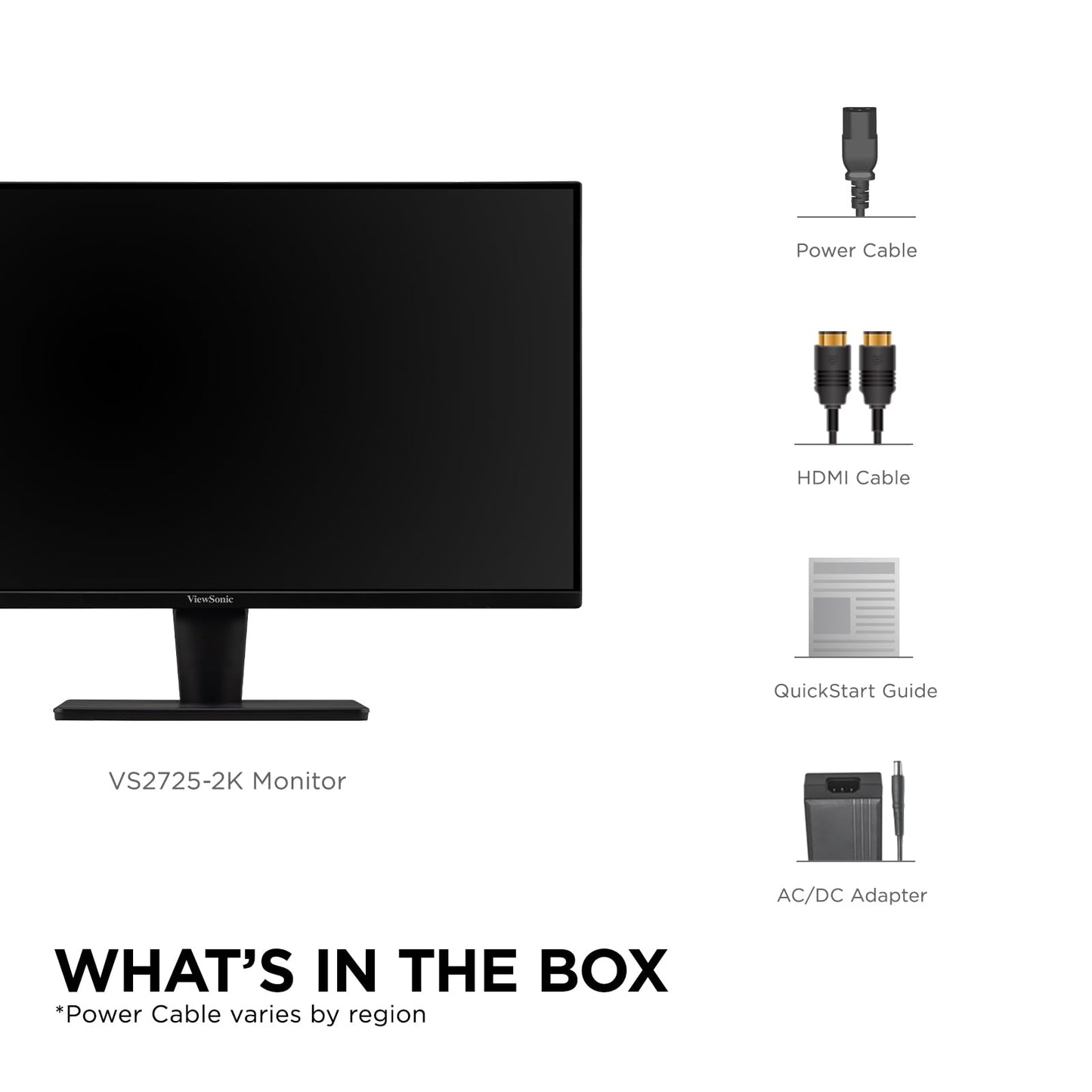 ViewSonic VS2725-2K 27 Inch QHD 1440p Monitor with 100Hz, HDMI, DisplayPort, and Variable Refresh Rate for Home and Office ๐ All In One Marketplace Canada