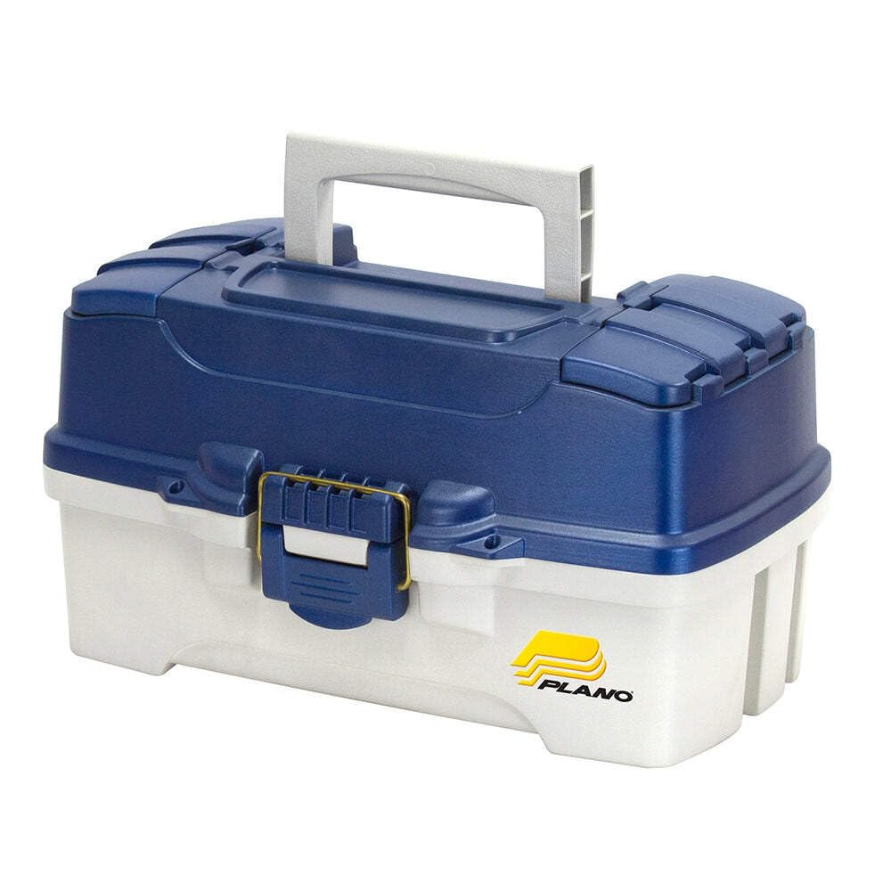 Plano 2-Tray Tackle Box with Dual Top Access, Blue Metallic/Off White ๐ All In One Marketplace Canada