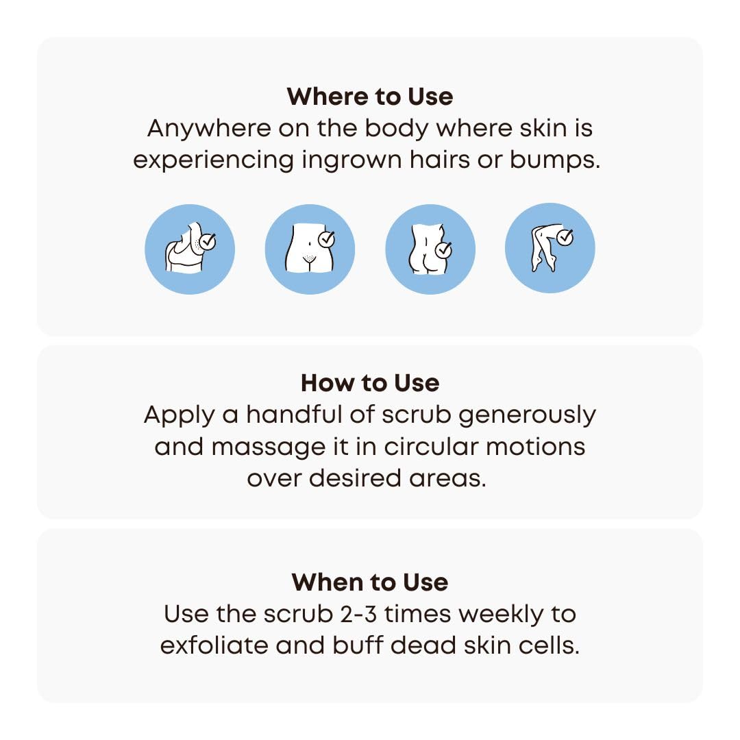 Bushbalm Ingrown Hair Exfoliating Scrub - Reduces Appearance of Ingrown Hairs and Razor Bumps, Soothes Skin and Post-Shave Redness - Nude, 236 ml ๐ All In One Marketplace Canada