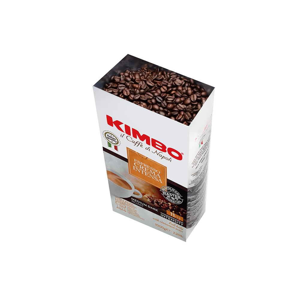Kimbo Espresso Crema Intensa | Whole Bean Coffee | Medium Dark Roast, Intensity 11/13 | Roasted, Blended and Made in Italy | 1kg / 2.2lb Bag π All In One Marketplace Canada