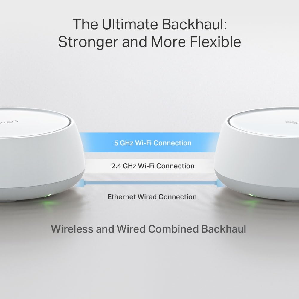TP-Link Deco 7 BE25 Dual-Band BE5000 WiFi 7 Mesh Wi-Fi System - 4-Stream 5 Gbps, 240 Mhz | Covers up to 6,600 Sq.Ft | 2X 2.5G Ports Wired Backhaul | VPN,MLO, AI-Roaming, HomeShield (3-Pack) ๐ All In One Marketplace Canada