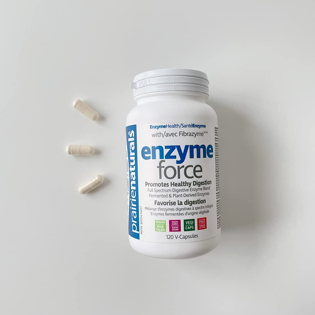 Prairie Naturals Enzyme Force - Full Spectrum Plant Enzyme with FibraZyme VCaps - 120 Count ๐ All In One Marketplace Canada