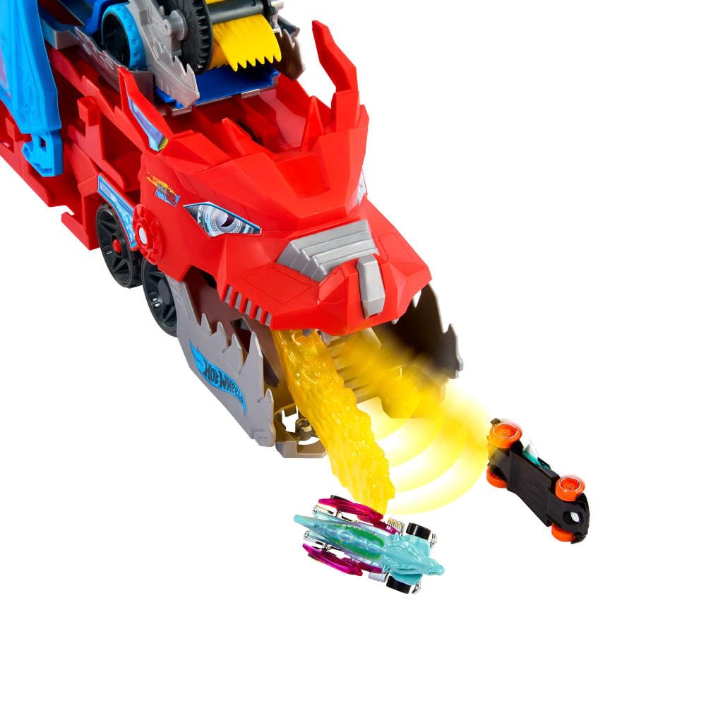 Hot Wheels City Toy Car Track Set, Ultimate Dual Dragon Transporter & 2 Die-Cast Cars, Large-Scale Dragon & Detachable Dragon, Stores 20+ Vehicles ๐ All In One Marketplace Canada