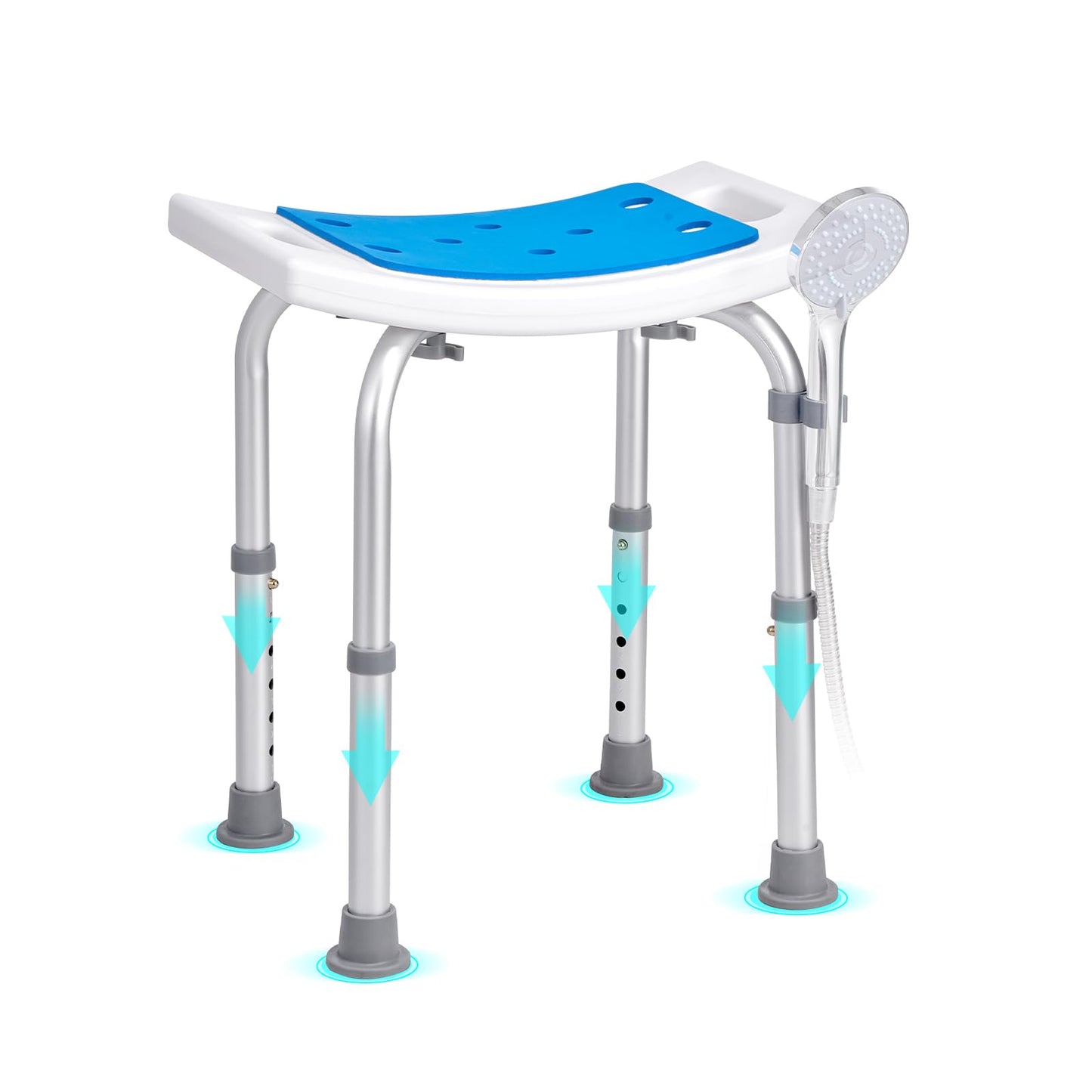 VEVOR Shower Chair, Adjustable Height Shower Stool, Shower Seat for Inside Shower or Tub, Non-Slip Bench Bathtub Stool Seat for Elderly Disabled Handicap, 350 LBS Capacity ๐ All In One Marketplace Canada