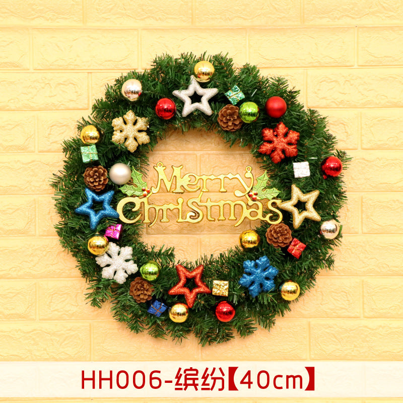 Christmas Wreath with Blue Bow, Pine Cones & Ornaments – Artificial Door Hanging Holiday Decor, 40/50/60cm