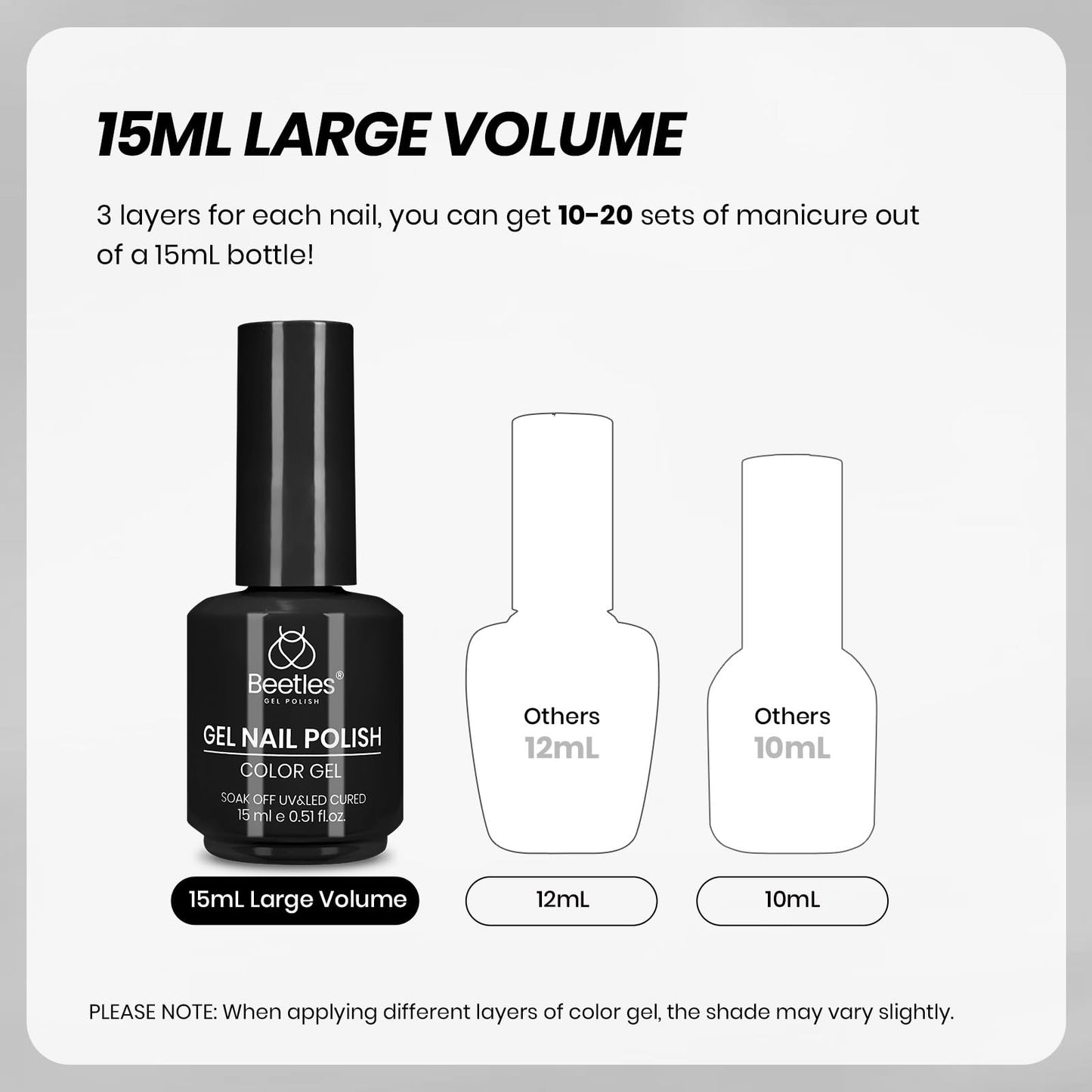Beetles Gel Nail Polish Kit- 2 Pcs 15ml Black And White Gel Polish Black Gel Nail Polish Black Nail Polish Soak Off Led Gel Polish Nail Art Manicure Salon Diy at Home ๐ All In One Marketplace Canada