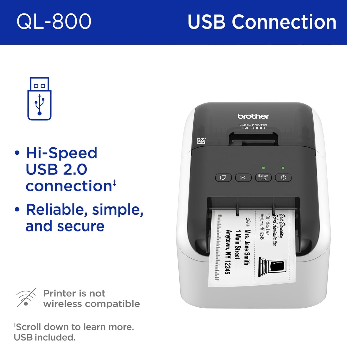 Brother QL-800 High-Speed Professional Label Printer ๐ All In One Marketplace Canada