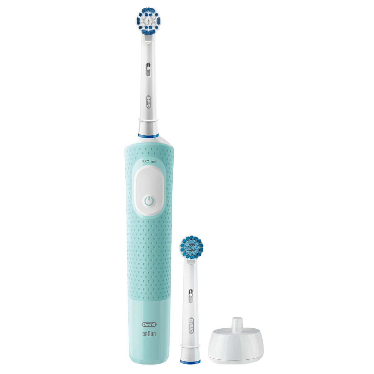 Oral-B Pro 500 + Electric Toothbrush with (1) Precision Clean Brush Head and (1) Sensitive Clean Brush Head, Rechargeable, Mint ๐ All In One Marketplace Canada