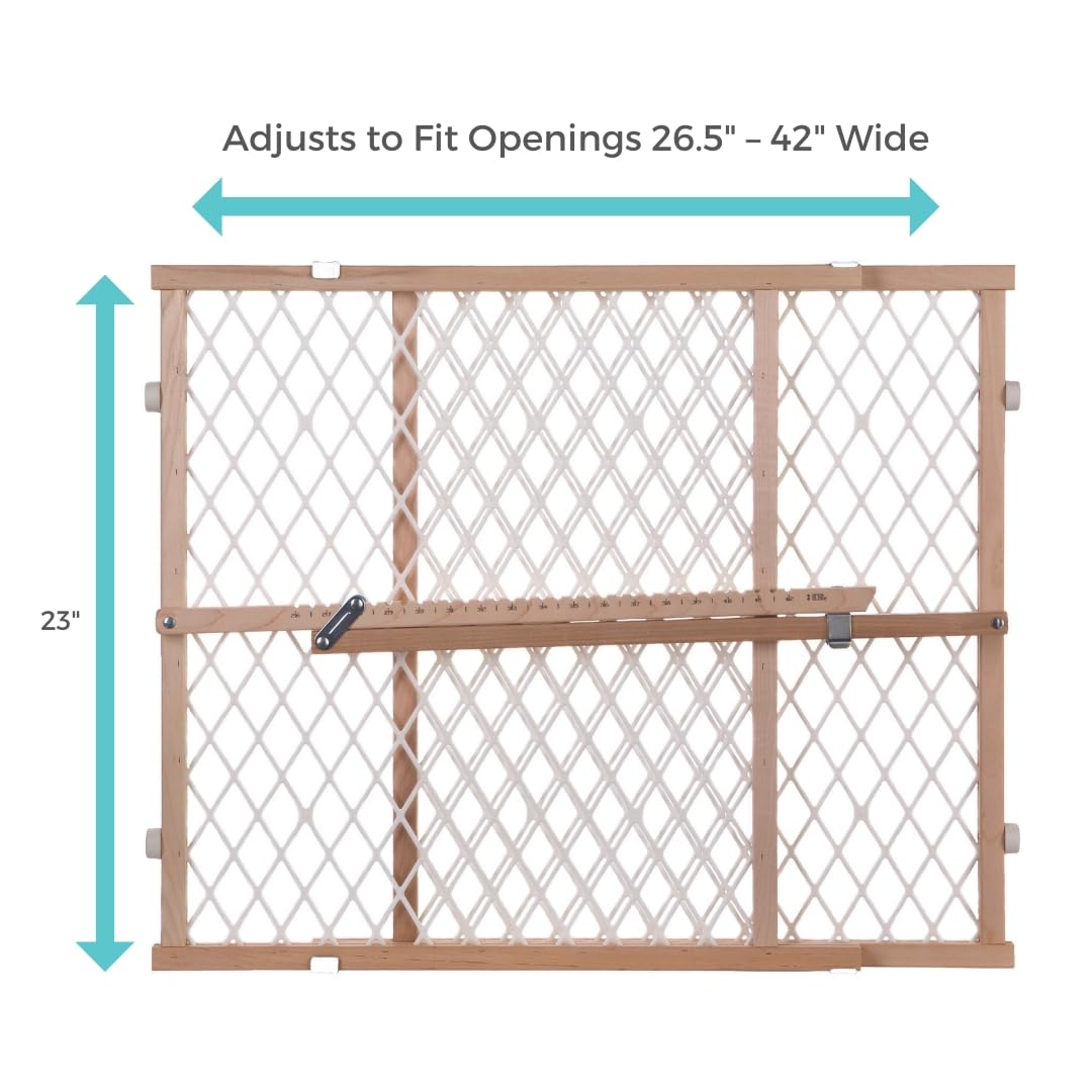 Toddleroo by North States North State Diamond Mesh Gate, Brown ๐ All In One Marketplace Canada