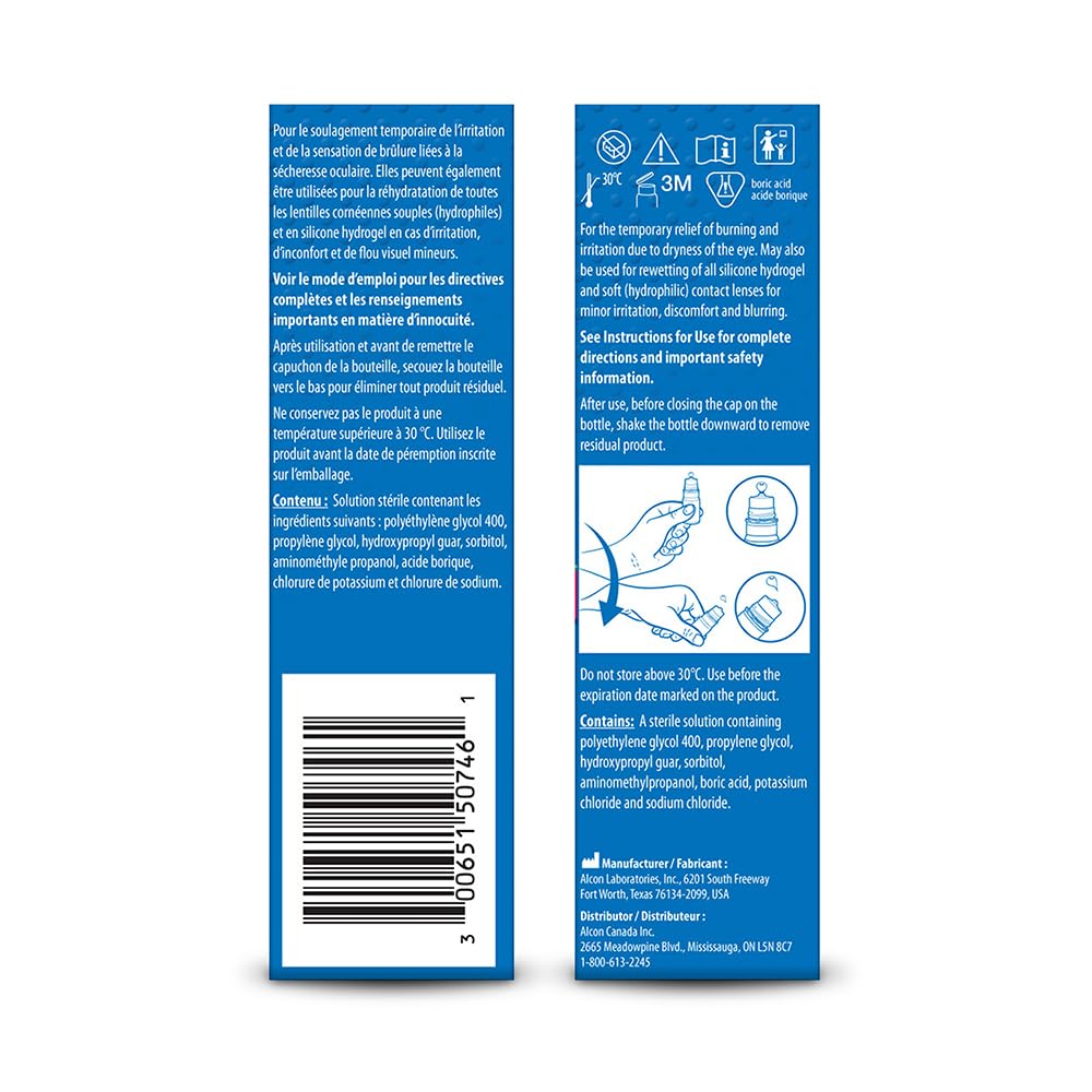 Systane Ultra Preservative Free Lubricant Eye Drops for Dry Eyes, Fast Acting Dry Eye Relief - 2 x 10ml ๐ All In One Marketplace Canada