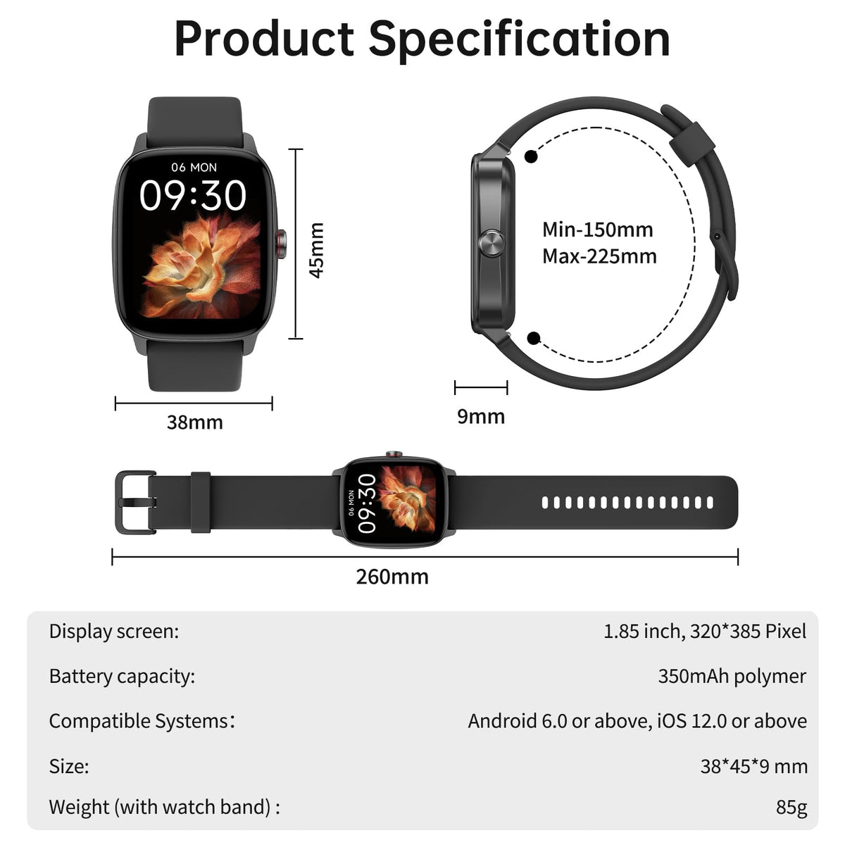 Smart Watch for Men Women, Bluetooth Call Smartwatch with AI Voice, 1.85" HD DIY Dial Fitness Watch, Heart Rate/SpO2/Steps/Sleep Monitor, 100+ Sports Modes, IP68 Waterproof Watch for Android iOS š All In One Marketplace Canada