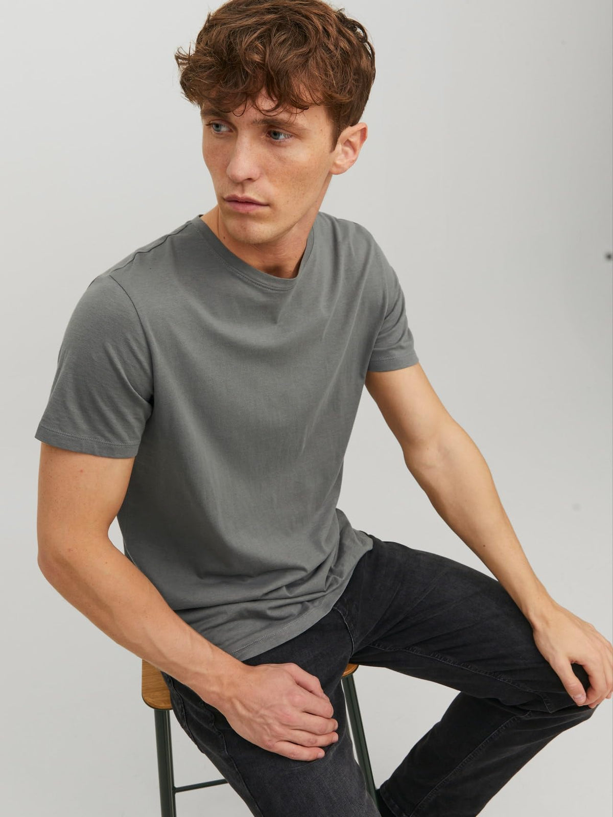 JACK & JONES Men's Long Line Fit T-Shirt JJENOA TEE SS Crew Neck NOOS Black XL ๐ All In One Marketplace Canada