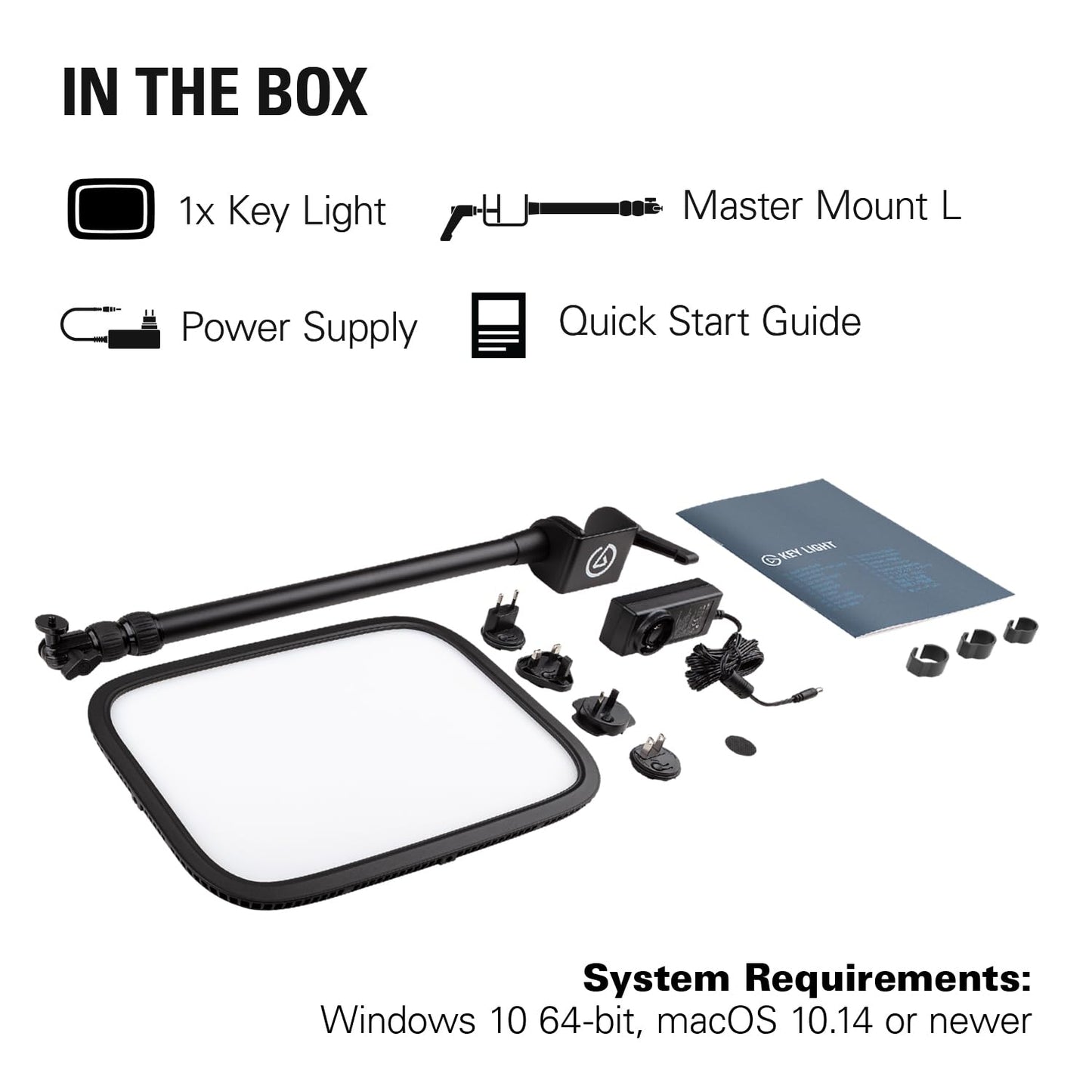 Elgato Key Light, Professional 2800 Lumens Studio with Desk Clamp for Streaming, Recording and Video Conferencing, Temperature and Brightness App-Adjustable on Mac, PC, iOS, Android, Wi-Fi ๐ All In One Marketplace Canada