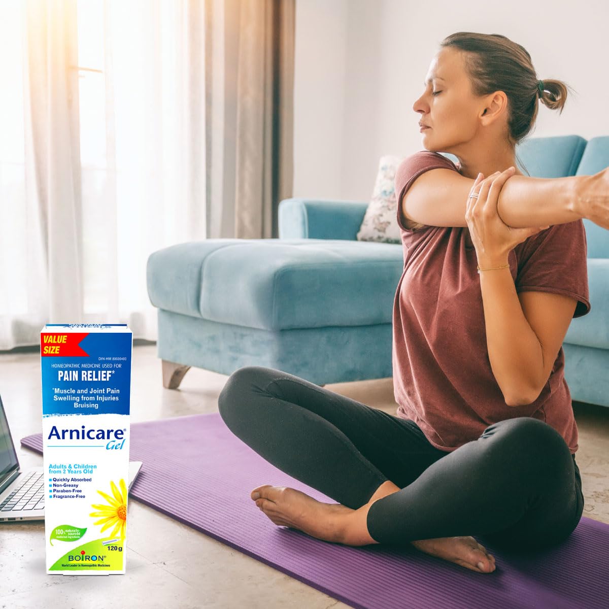 Boiron Arnicare Gel 120g for pain relief, Muscle pain and joint pain. Eases resorption of bruises and inflammatory oedema caused by falls, blows, blunt injury or surgery. ๐ All In One Marketplace Canada