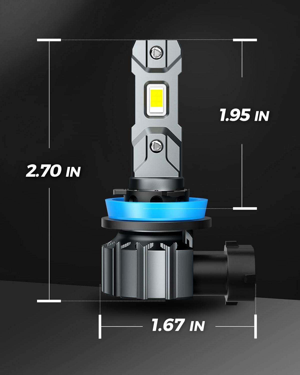 Marsauto H11 9005 LED Headlight Bulbs Kit, 66000LM Super Bright, H11/H9/H8 9005/HB3 LED Headlight Bulbs Combo, 6000K Cool White, 3 Mins Plug and Play Bulbs Combo, IP68, Pack of 4 🍁 All In One Marketplace Canada