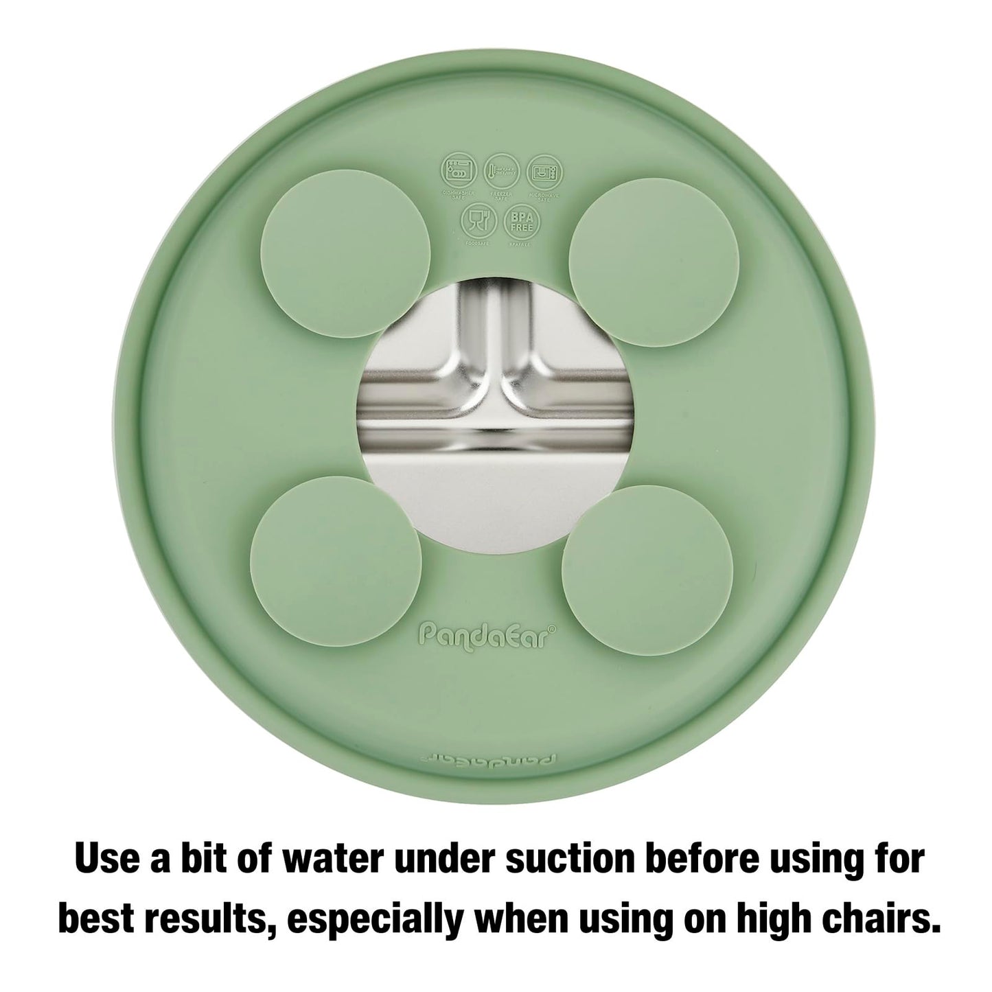 PandaEar 3 Pack Stainless Steel Baby Plates with Suction, Divided Toddler Plate for Baby Led Weaning Supplies, Non-Slip Suction Plates Baby Feeding Set, Dishwasher Safe (Blue/Green/Brown) ๐ All In One Marketplace Canada