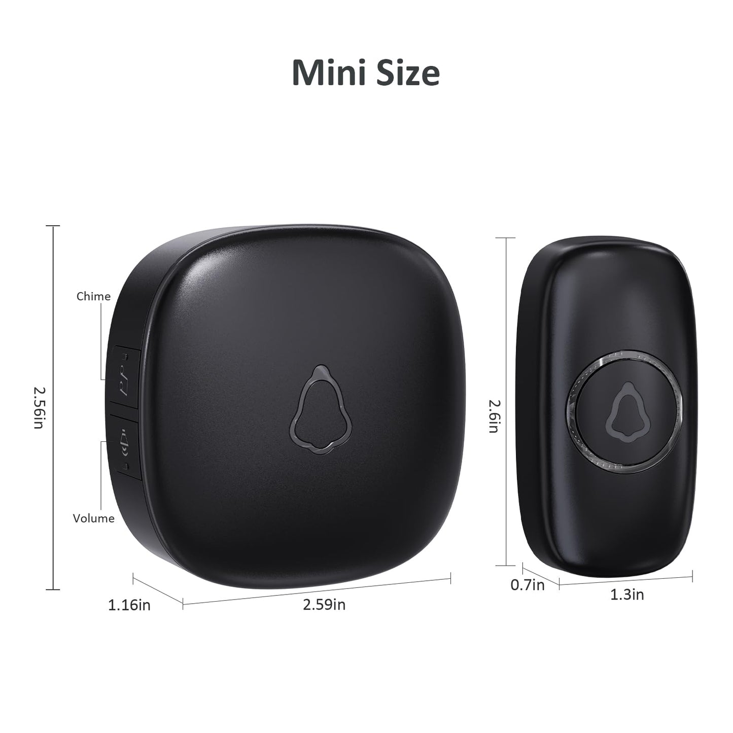 SECRUI Wireless Doorbell, Easy Installation, Adjustable Volumes, 58 Chimes, 1000Ft Operating Range, LED Indicator, Black ๐ All In One Marketplace Canada