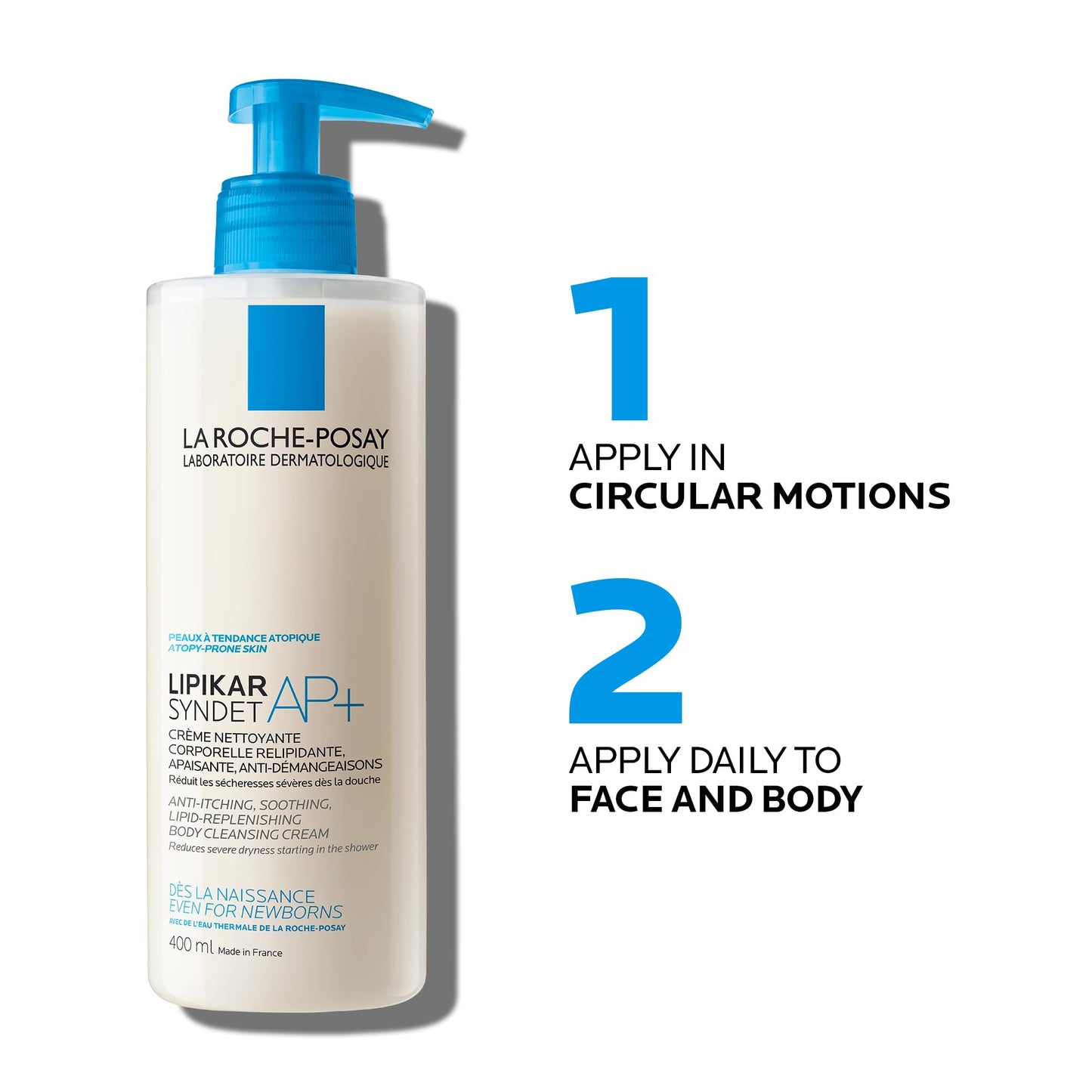 La Roche-Posay Body Wash, Lipikar Syndet AP+ Anti-Itch Body Wash For Eczema-prone Skin with Shea Butter & Niacinamide, Fragrance Free, Suitable for Sensitive Skin, 400ml ๐ All In One Marketplace Canada