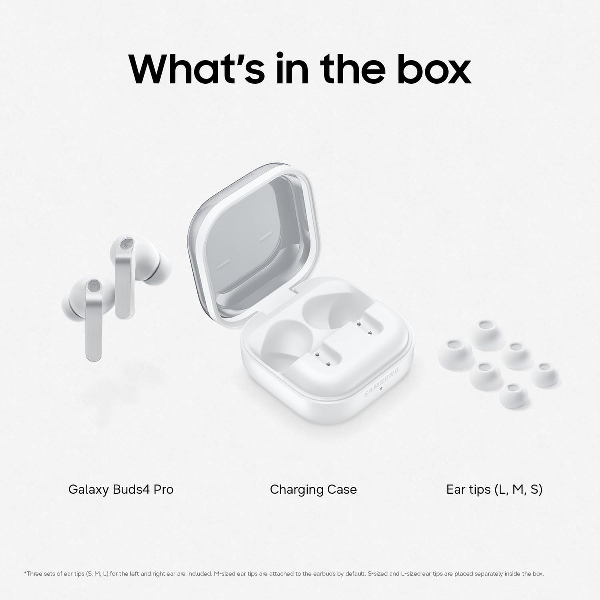 Samsung Galaxy Buds4 Pro, White (CAD Version & Warranty) - New Fit, Two Way Speaker, Adaptive ANC, AI Assistant ๐ All In One Marketplace Canada