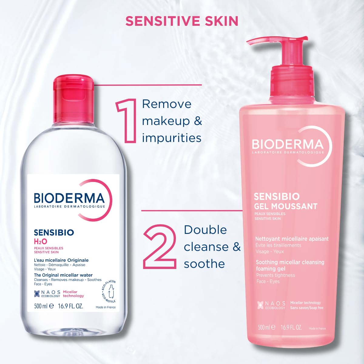 Bioderma Sensibio Foaming Gel Gentle Face Cleanser, Cleansing and Makeup Removing Refreshing Feeling for Sensitive Skin ๐ All In One Marketplace Canada