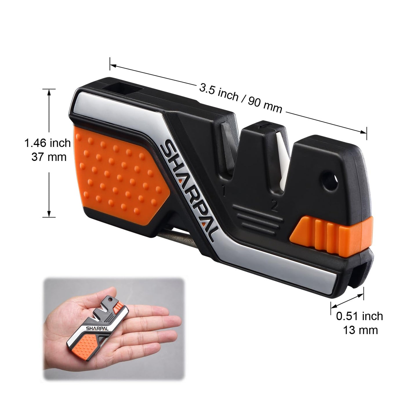 SHARPAL 101N 6-in-1 Pocket Knife Sharpener & Survival Tool, with Fire Starter, Whistle & Diamond Sharpening Rod, Quickly Repair, Restore and Hone Straight and Serrated Blade π All In One Marketplace Canada