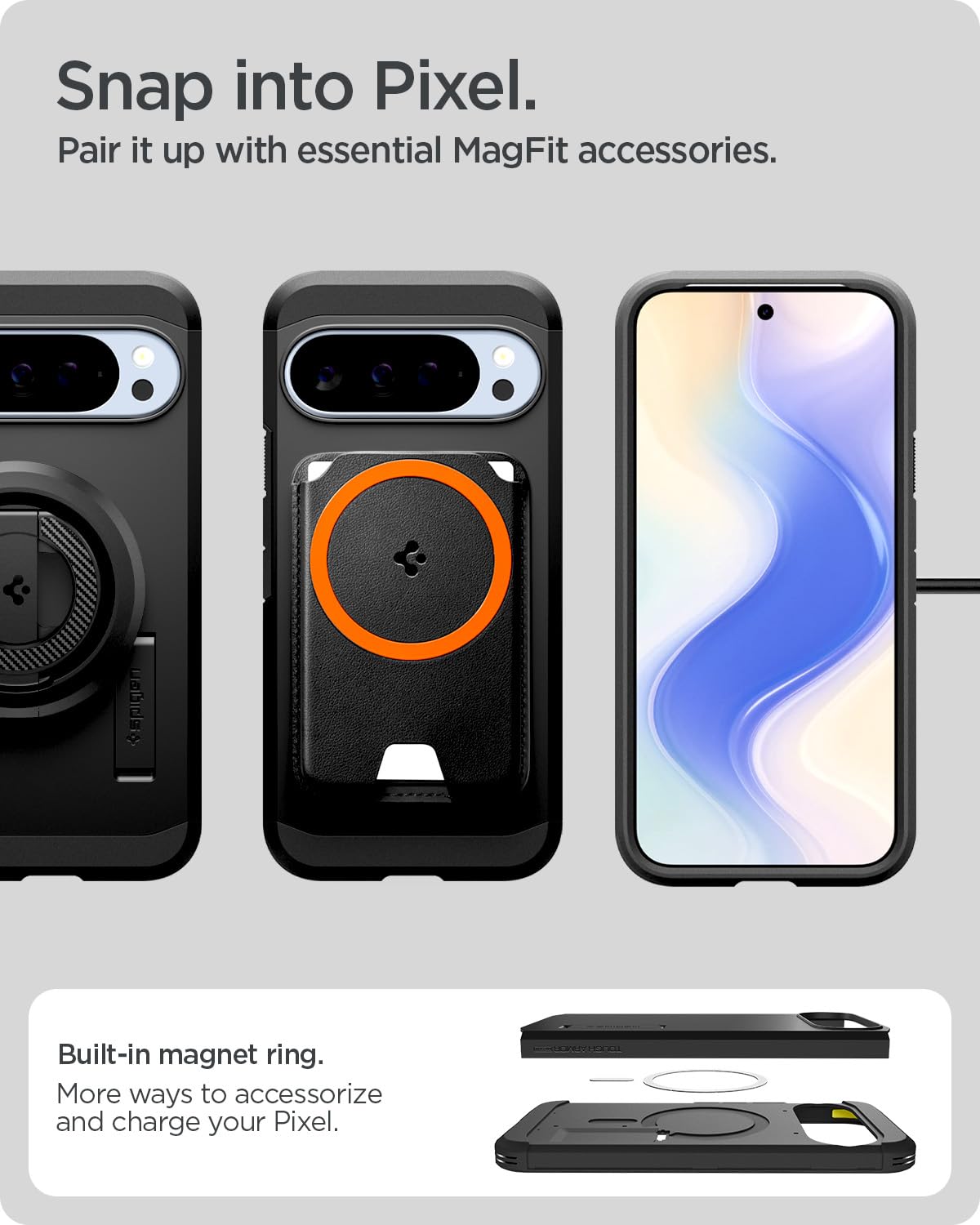 Spigen Case for Pixel 10 / Pixel 10 Pro Case, Tough Armor (AI) MagFit Designed for Google Pixel 10 / Pixel 10 Pro - Black ๐ All In One Marketplace Canada