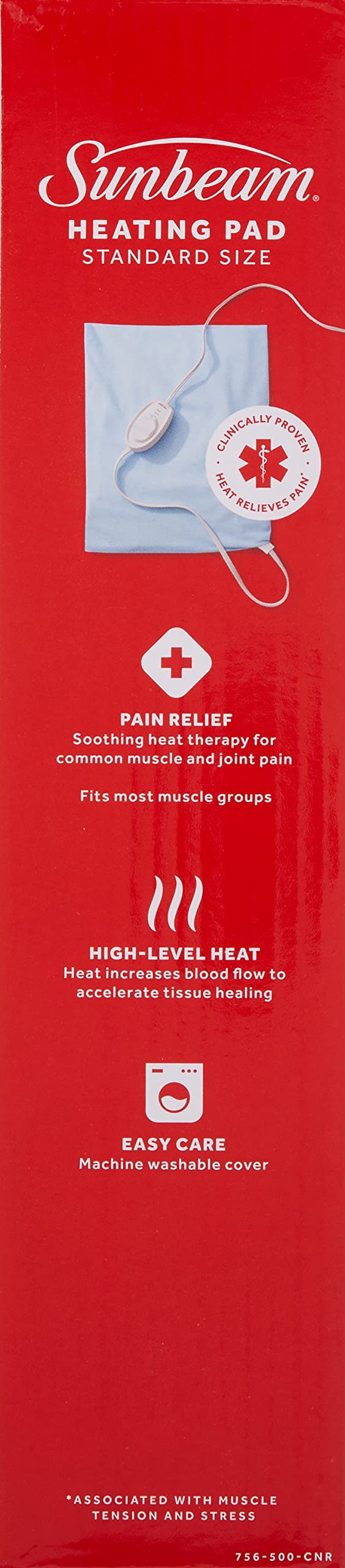 Sunbeam Heating Pad with Arthritis Controller - Neck & Shoulder Electric Heating Pad for Targeted Pain Relief, 3 Heat Settings, Machine Washable, 12 x 15 inch ๐ All In One Marketplace Canada