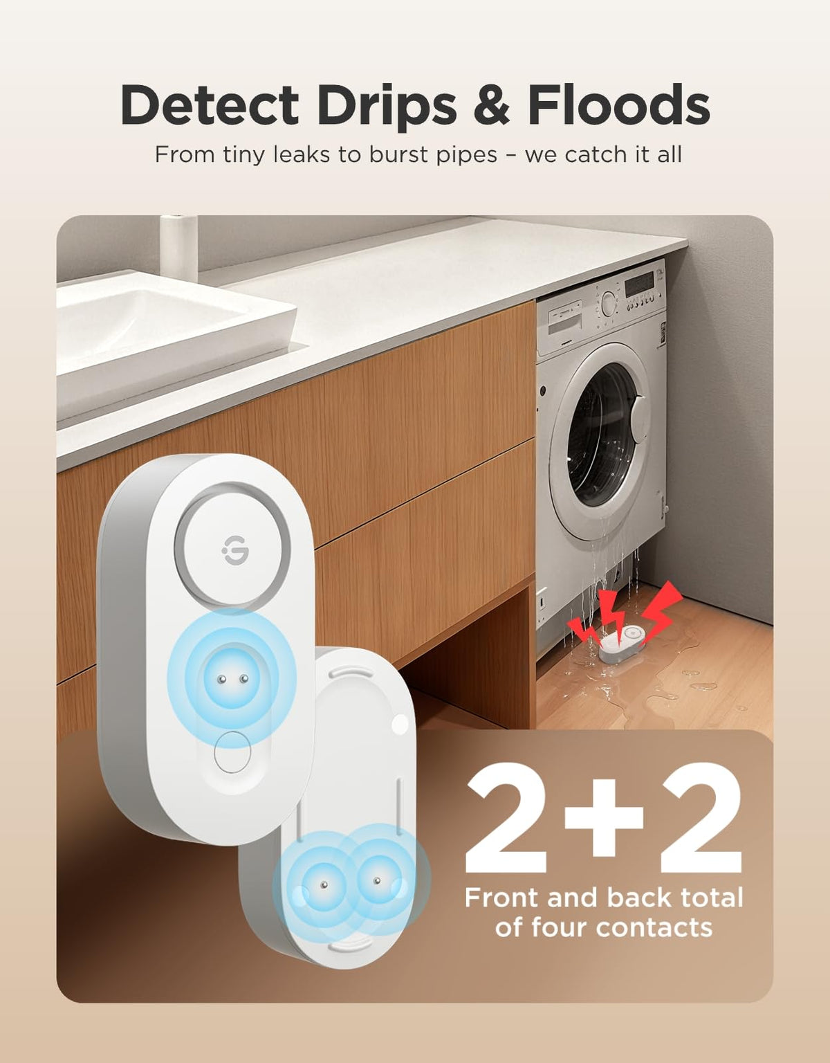 GoveeLife Upgraded smart Water Leak Detector 1s with 1804ft Ultra-Long Range, WiFi Water Sensor with SMS/Email/APP Push and Sound Alarm, 5-Year Battery Life, 3 Pack, Suit for Home, Basement, Kitchen 🍁 All In One Marketplace Canada