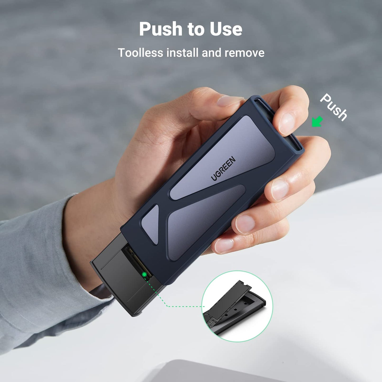 UGREEN M.2 NVMe Enclosure, USB 3.2 Gen2 10Gbps Case for NVMe PCIe M-Key(M+B Key), External SSD Adapter Support UASP Trim for 2280 2260 2242 2230 with 2 Cables, Aluminum Shell Heatsink ๐ All In One Marketplace Canada