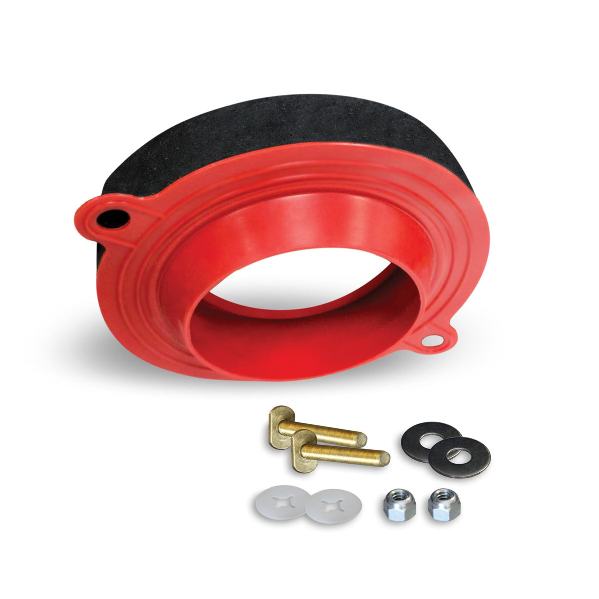 Korky 6000BP Toilet Wax Free 3" Rubber Seal Kit with Hardware, Red ๐ All In One Marketplace Canada